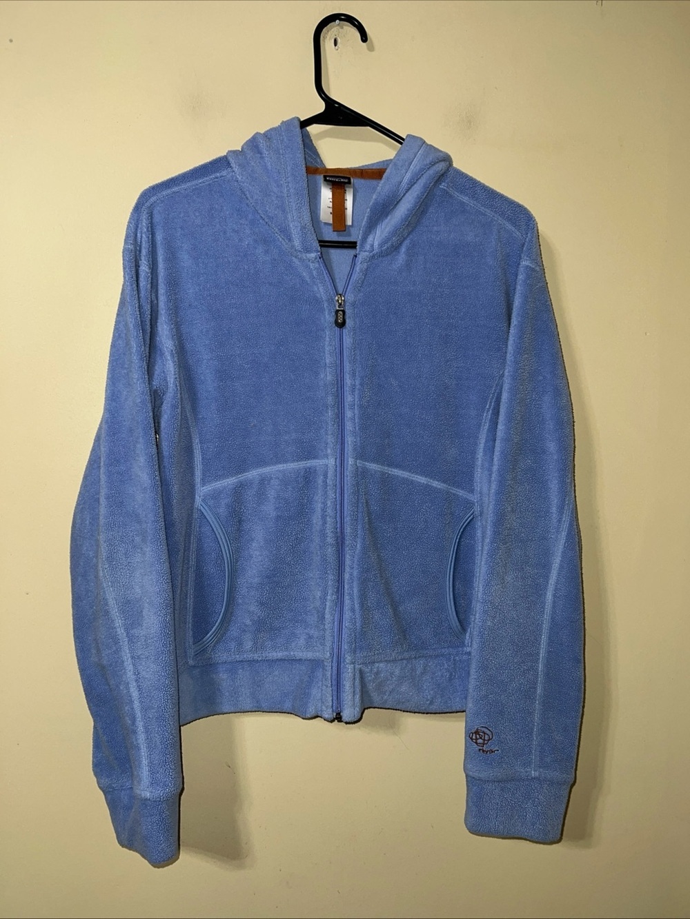 Patagonia Womens Rhythm Blue Periwinkle Fleece Hoodie Size L